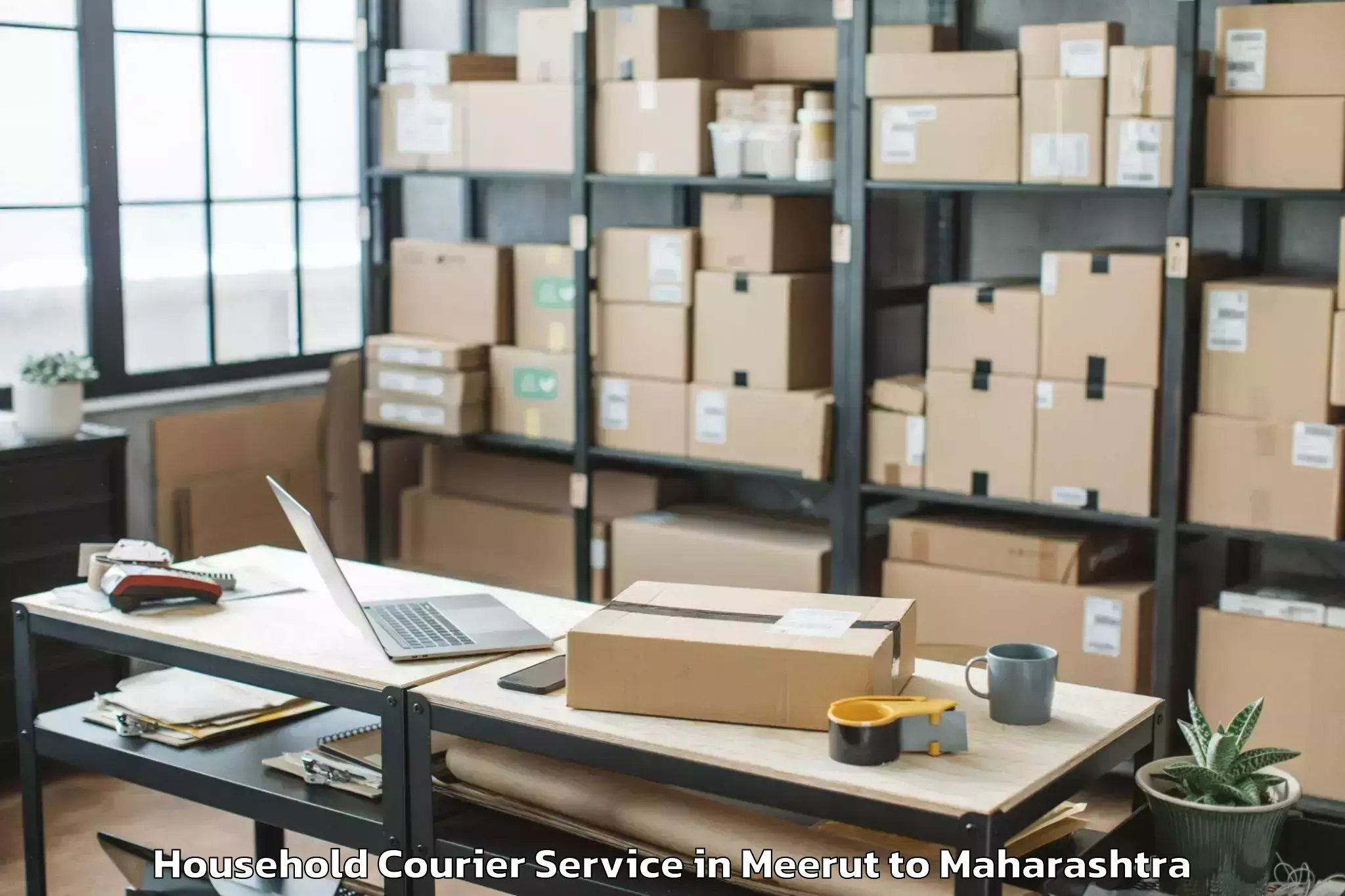 Easy Meerut to Murtijapur Household Courier Booking